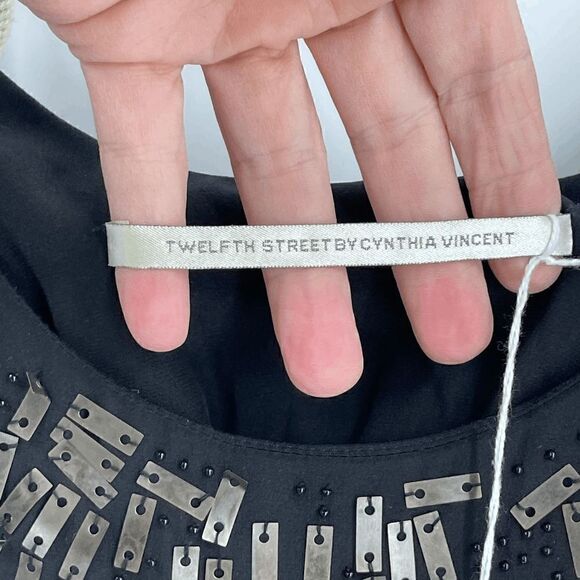 Twelfth Street by Cynthia Vincent Silk Beaded Tunic - Picture 3 of 7